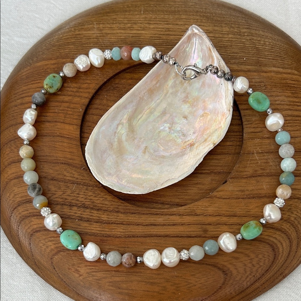 White Pearl & Multicolor Beads